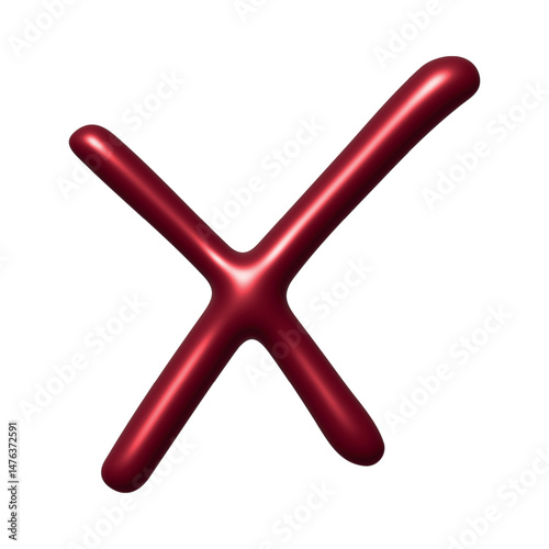 3d cross mark clipart Single element for design