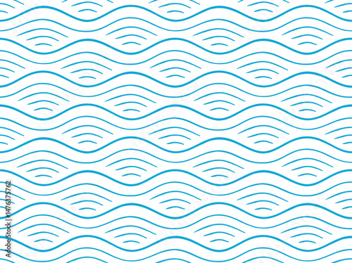 Abstract background with hand-drawn wave pattern