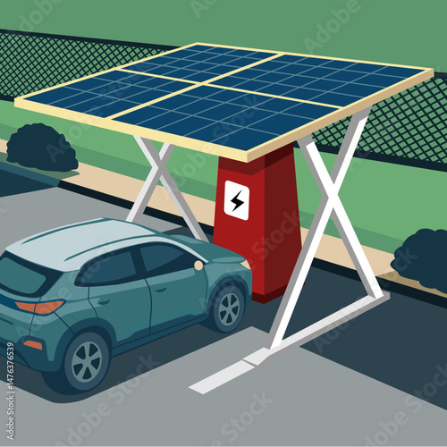 electric car charging.eps