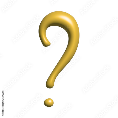 3d question mark clipart Single element for design