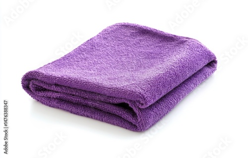 Folded purple towel