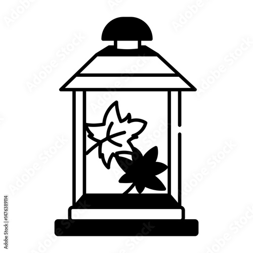 Drawing style icon depicting glowing lantern light
