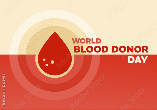 World Blood Donor Day – background, banner, card, poster – vector illustration