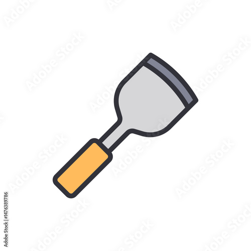 Isolated Turner For Cooking Food Preparation On Transparent Backdrop