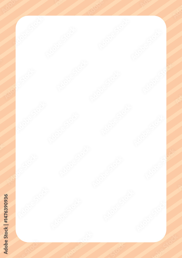 Fototapeta premium Blank Pastel Orange Polka Dot Rectangle Decorative Border Frame Background – Flat Design Illustration 