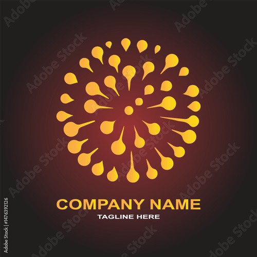 Fire Service Logo Design with Flame and Shield Icon