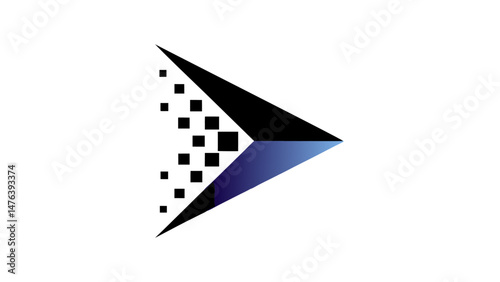 Right Arrow Logo Featuring a Blue-Purple Gradient Geometric Design for Modern Branding