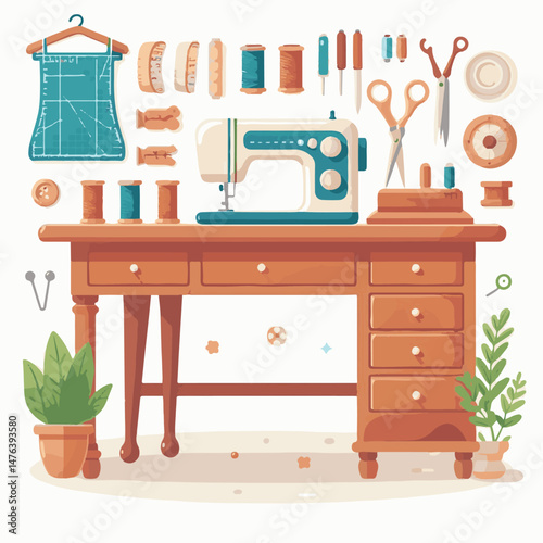 sewing, tailor, fabric, fashion, table, designer, workshop, design, textile, sew, work, tailoring, business, clothing, seamstress, thread, background, craft, equipment, machine, atelier, material, wor