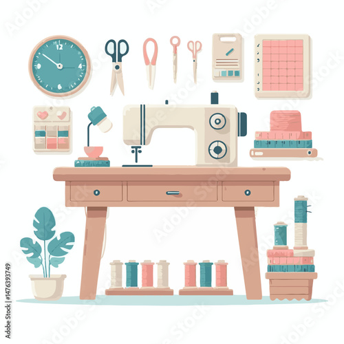 sewing, tailor, fabric, fashion, table, designer, workshop, design, textile, sew, work, tailoring, business, clothing, seamstress, thread, background, craft, equipment, machine, atelier, material, wor