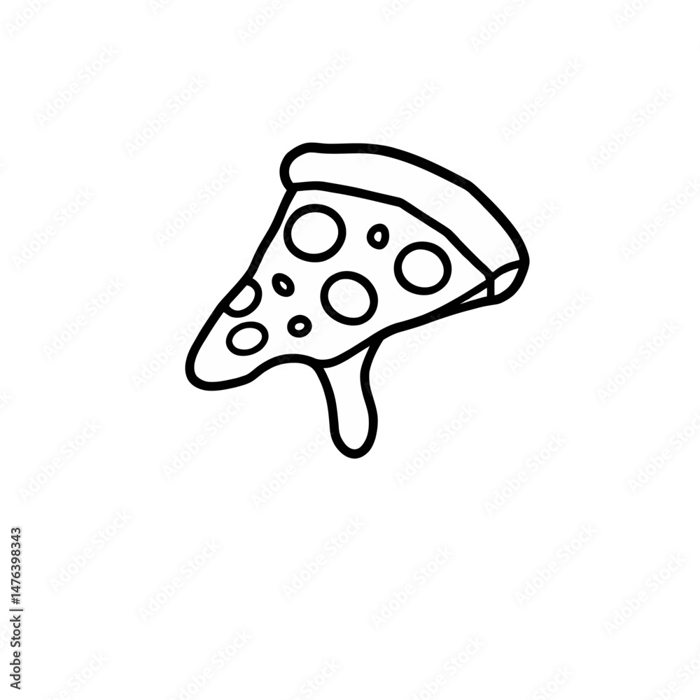 Delicious Melted Pizza Slice Doodle Illustration Simple Cute Food Drawing Black White Line Art Graphic Design Element Perfect for Menu Restaurant Pizzeria Recipe Book Website Blog Social Media Post Delicious Melted Pizza Slice Doodle Illustration Simple Cute Food Drawing Black White Line Art Graphic Design Element Perfect for Menu Restaurant Pizzeria Recipe Book Website Blog Social Media Post