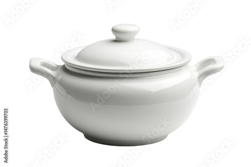 A white ceramic soup tureen photo
