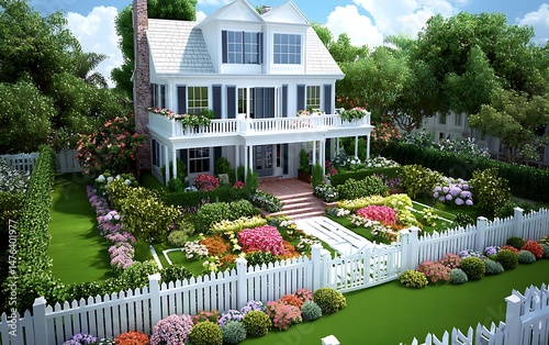 Suburban Home, Lush Landscaping