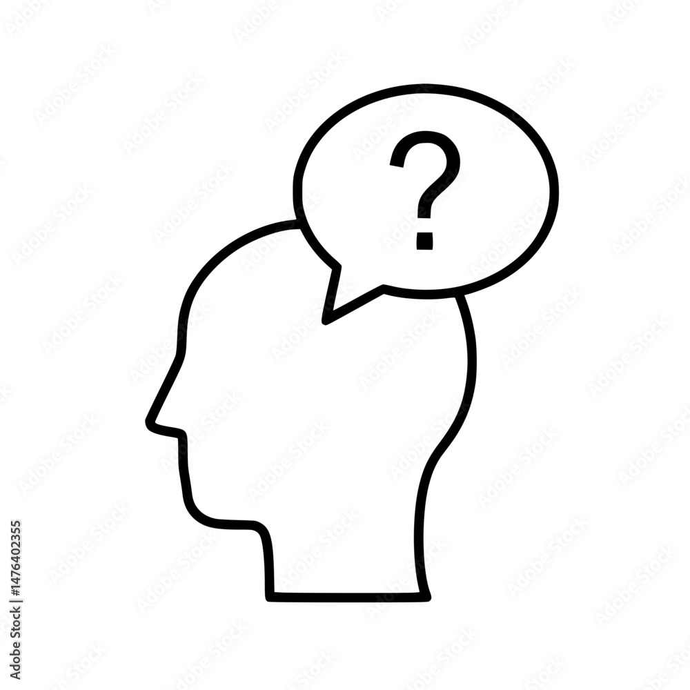 Question Mark Head Icon Question Mark Head Icon