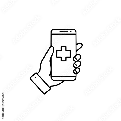 Hand with Phone Icon health