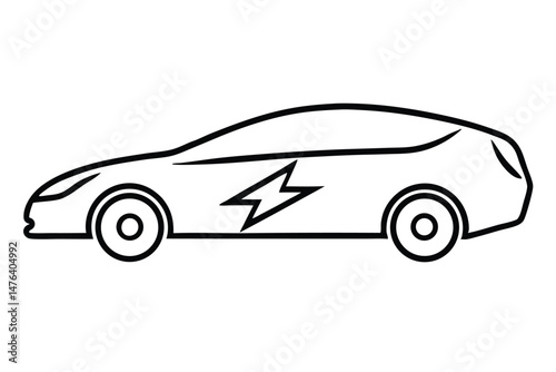 A shiny vector illustration depicts a fast, classic sport automobile design