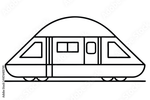 train on a white background