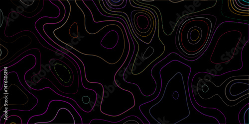 Abstract topographic contours map background, wave paper curved reliefs abstract background. geographic line map Modern design with topographic wavy pattern design for poster. vector illustration. 