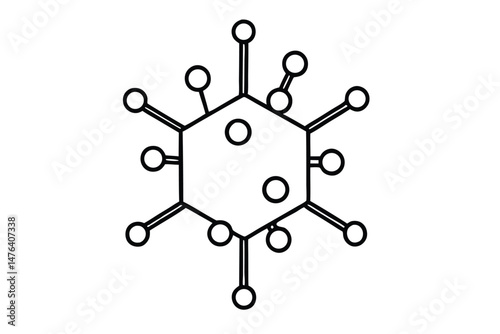 Structure of a Virus – Bacteriophage in Minimal Vector Style
