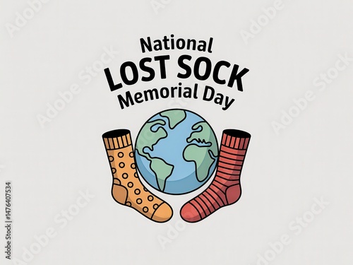 Illustration for National Lost Sock Memorial Day.