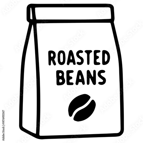 Roasted Coffee Beans Bag Icon