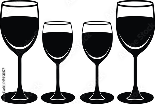 two glasses of champagne vector