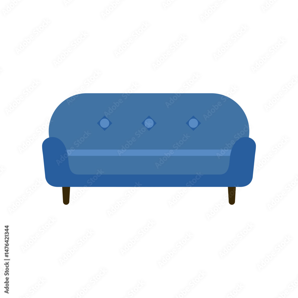 Couches Flat Illustration Couches Flat Illustration