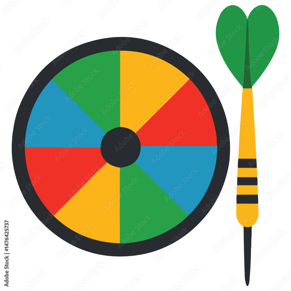 Obraz premium Colorful Darts illustration, Family Fun Digital Files, colorful Family clipart design, Family Fun day design sublimation 