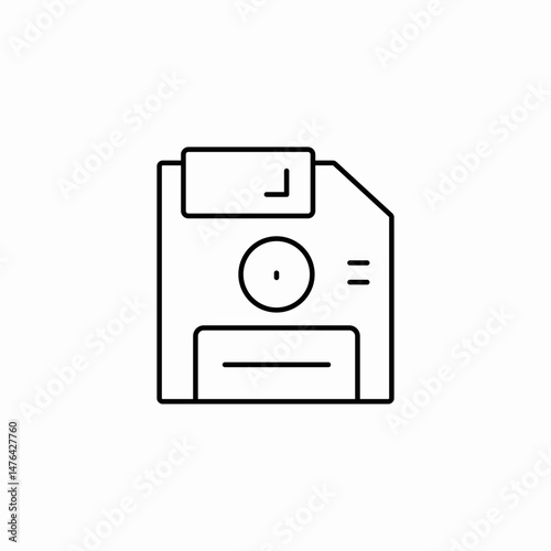 floppy disk icon sign vector
