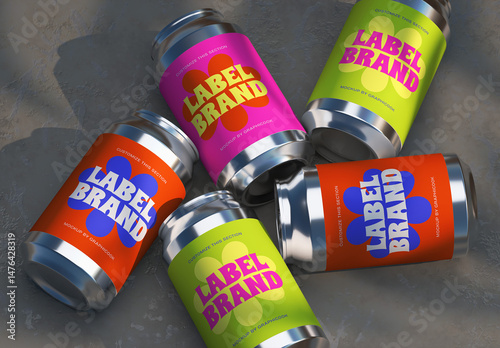 Cans Bottle Mockup