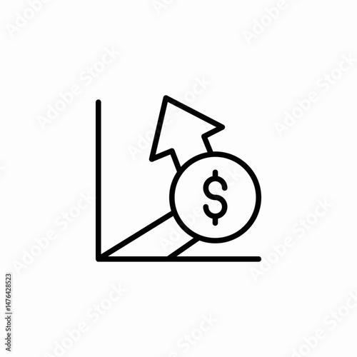 growth money icon sign vector