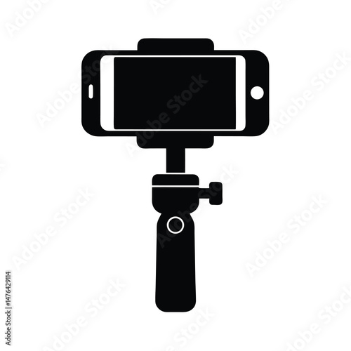 smartphone gimbal black vector silhouette