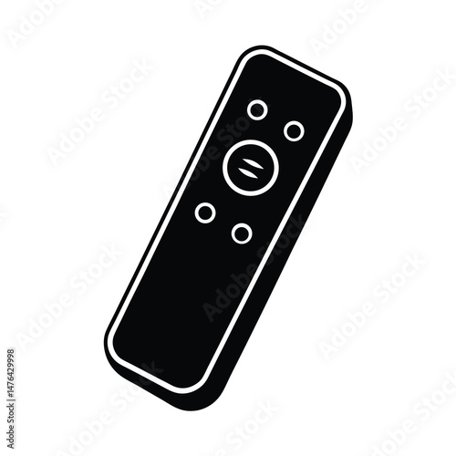 smart remote black vector silhouette 