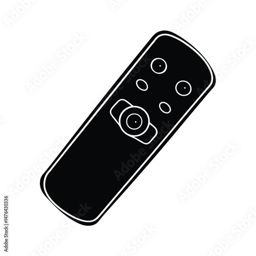 smart remote black vector silhouette 