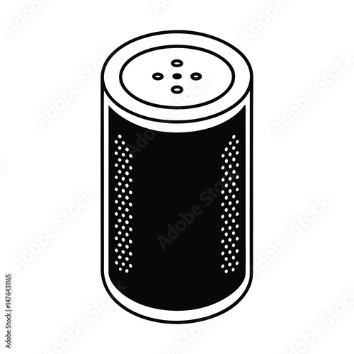 smart speaker black vector silhouette