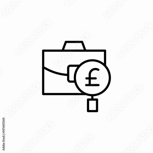 pound case icon sign vector