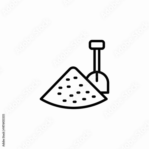 sand shovel icon sign vector