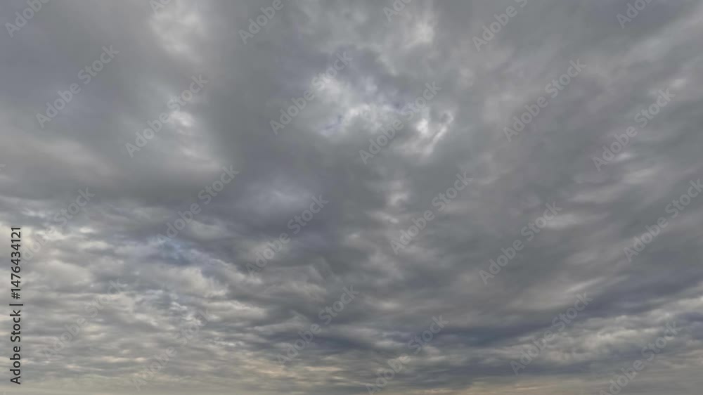 timelapse video of cloudiness - gloomy background with clouds