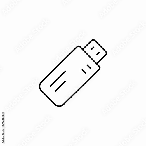 usb drive icon sign vector