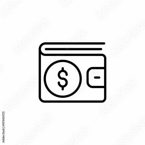 wallet money icon sign vector