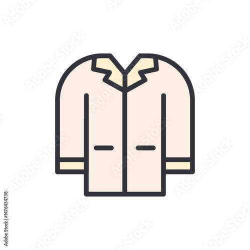 Elegant Trench Coat Icon For Fashionable Apparel Design With Style