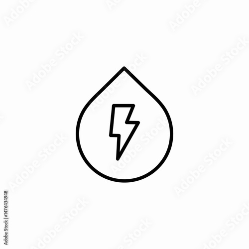 water drop icon sign vector