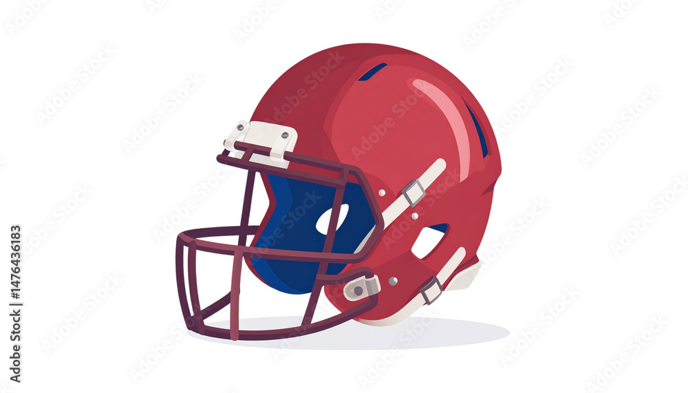 Fototapeta premium Isolated football helmet on white background 