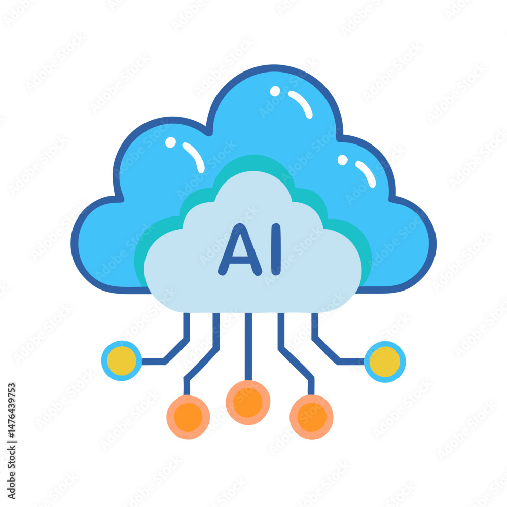 Cloud AI Insights and Trends Icon Cloud AI Insights and Trends Icon