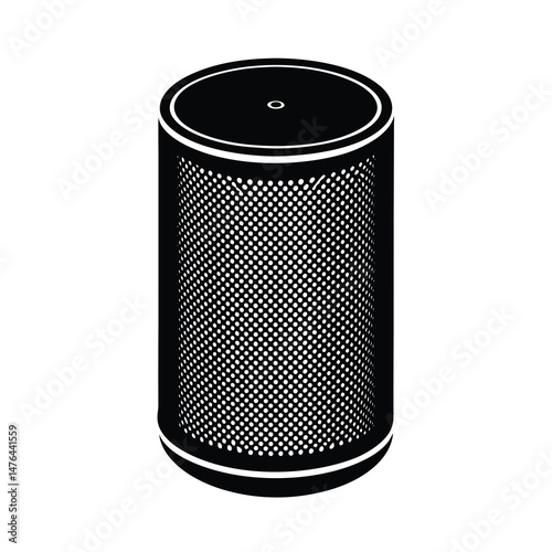 smart speaker black vector silhouette