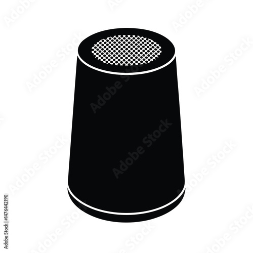 smart speaker black vector silhouette