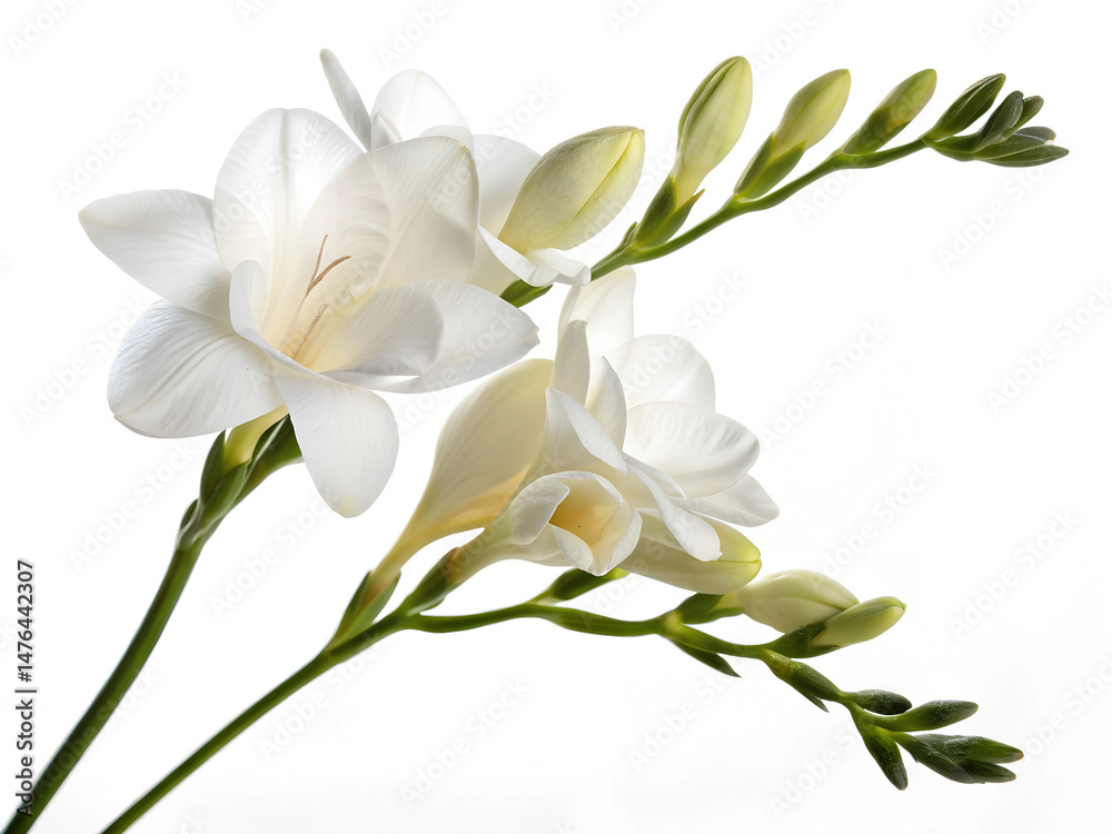 Fototapeta premium Freesia flower isolated on white background.