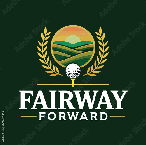 Fairway Forward Golf Logo - Premium Branding for Sports & Tournament Excellence