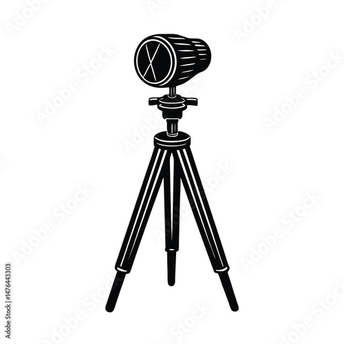 tripod black vector silhouette