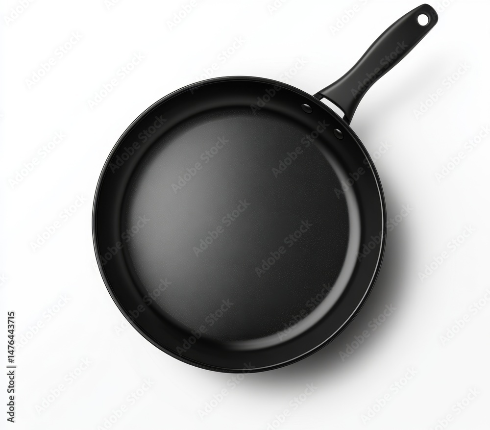 Black frying pan, isolated Black frying pan, isolated