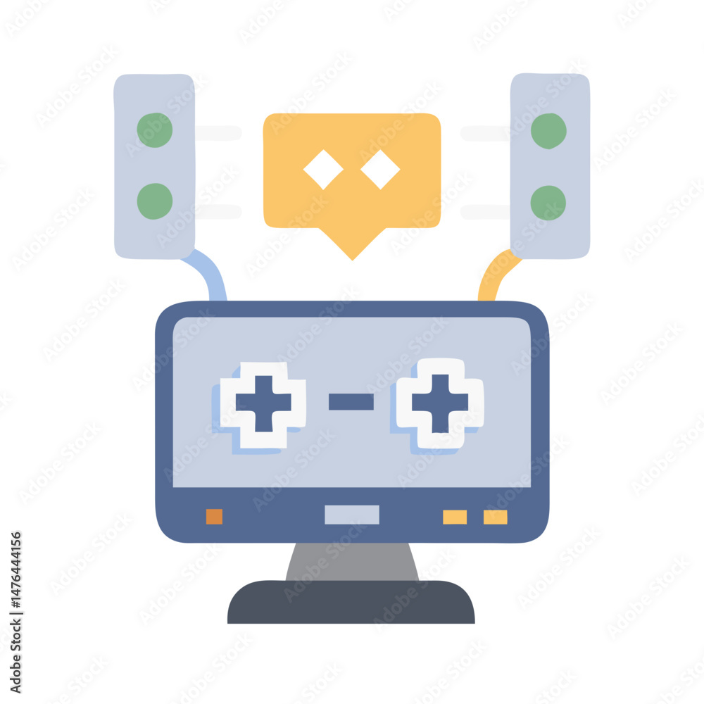 Fototapeta premium Game Development Solutions and Benefits Icon